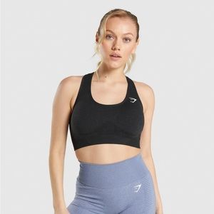 Gymshark Vital Seamless Sports Bra - Black Marl